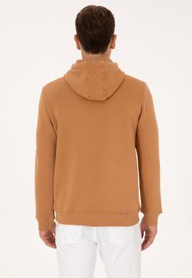 Erkek Regular Fit Kapüşonlu Camel Sweatshirt - 50315527001
