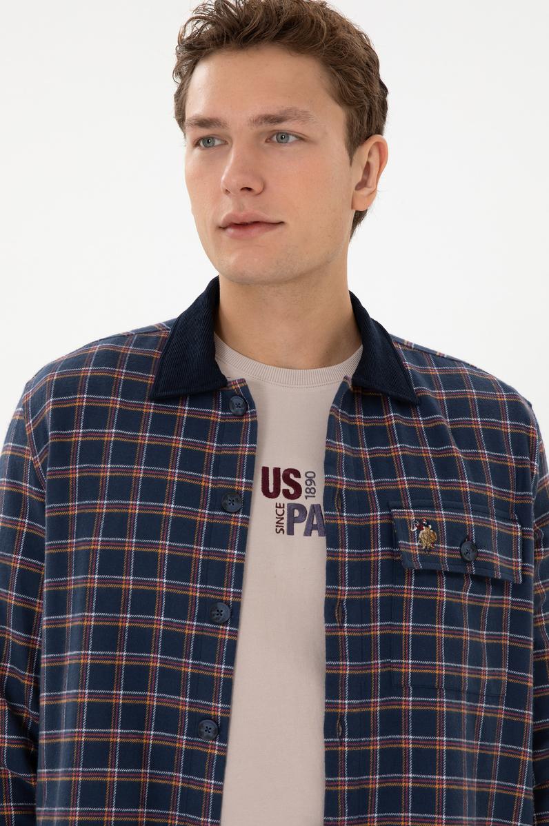 Erkek Lacivert Uzun Kollu Gömlek