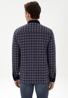 Erkek Lacivert Uzun Kollu Gömlek - 50316574016