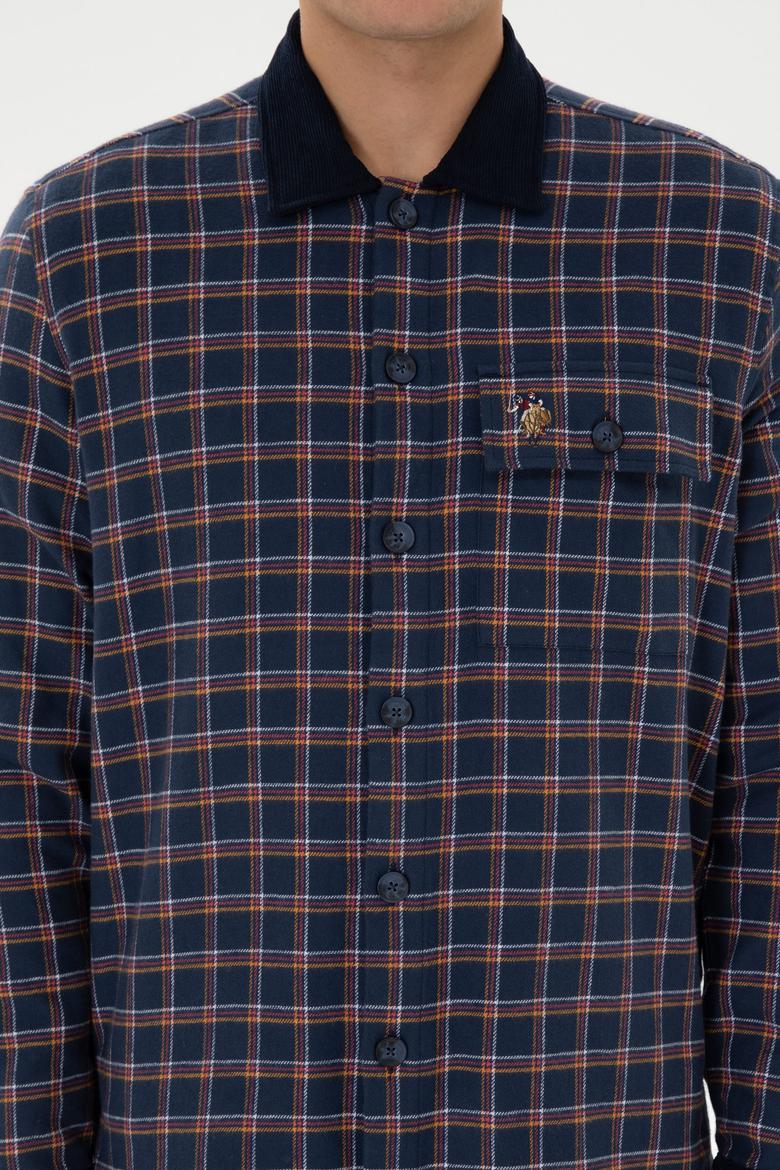 Erkek Lacivert Uzun Kollu Gömlek - 50316574016