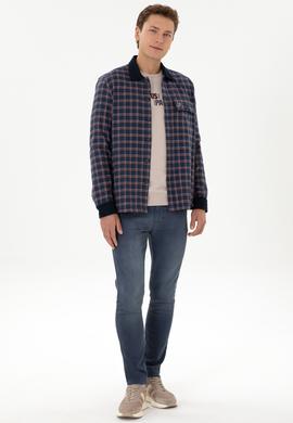 Erkek Lacivert Uzun Kollu Gömlek - 50316574016