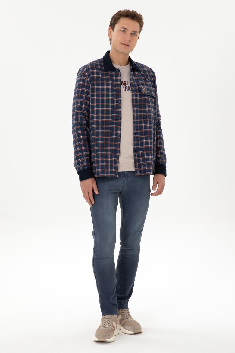 Erkek Lacivert Uzun Kollu Gömlek - 50316574016