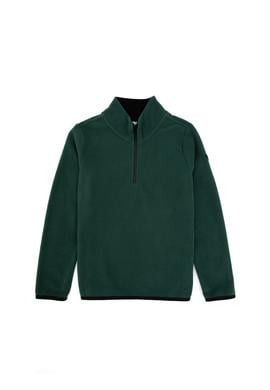 Erkek Çocuk Koyu Yeşil Yarım Fermuarlı Sweatshirt - 50313841007