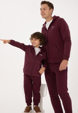 Erkek Regular Fit Koyu Bordo Şardonlu Örme Hırka - 50313755091
