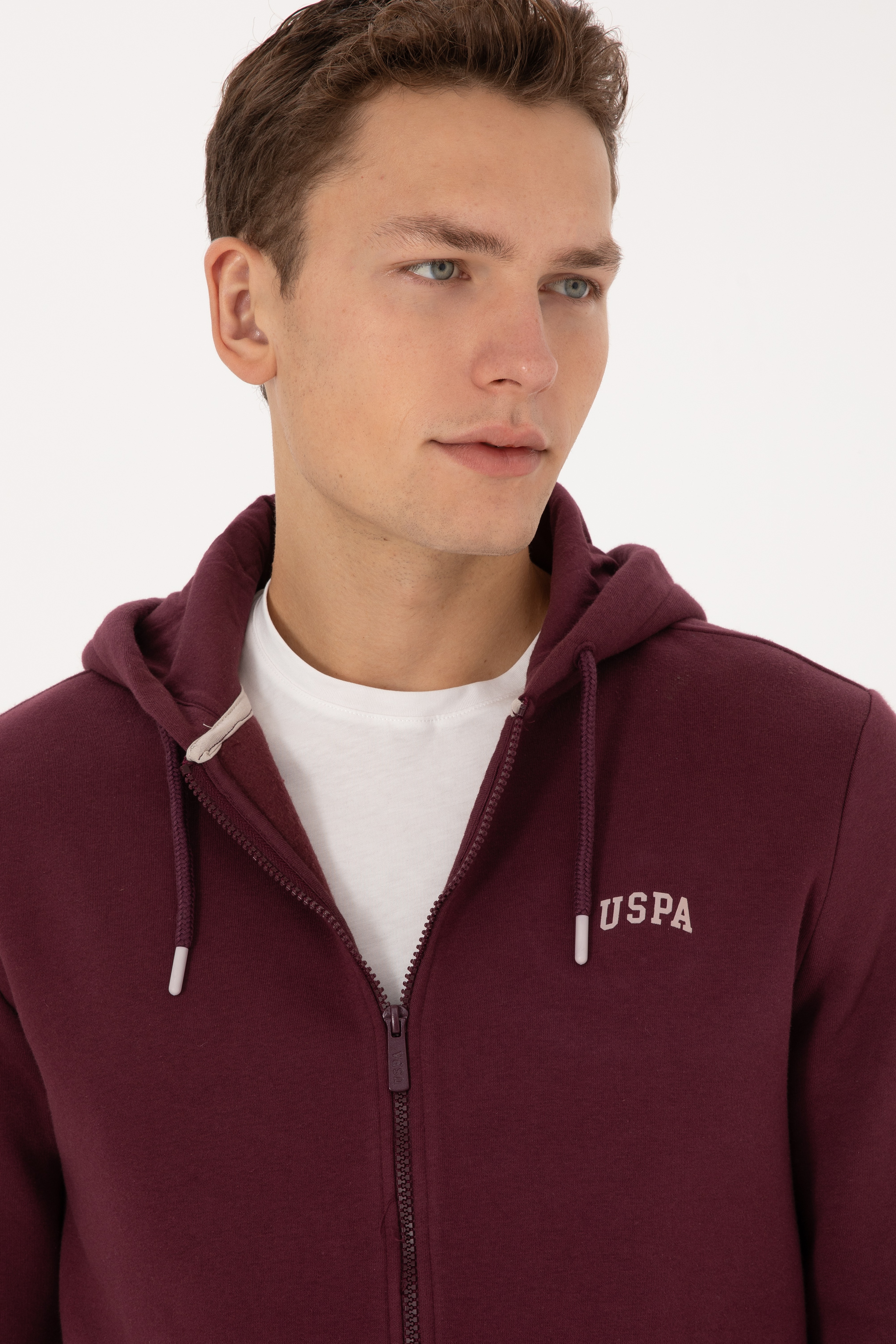 Erkek Regular Fit Koyu Bordo Şardonlu Örme Hırka - Image 2