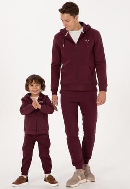 Erkek Regular Fit Koyu Bordo Şardonlu Örme Hırka - 50313755091