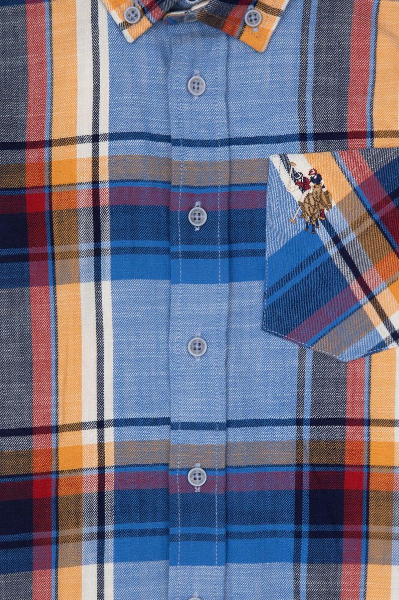 Erkek Çocuk Saks Uzun Kollu Gömlek