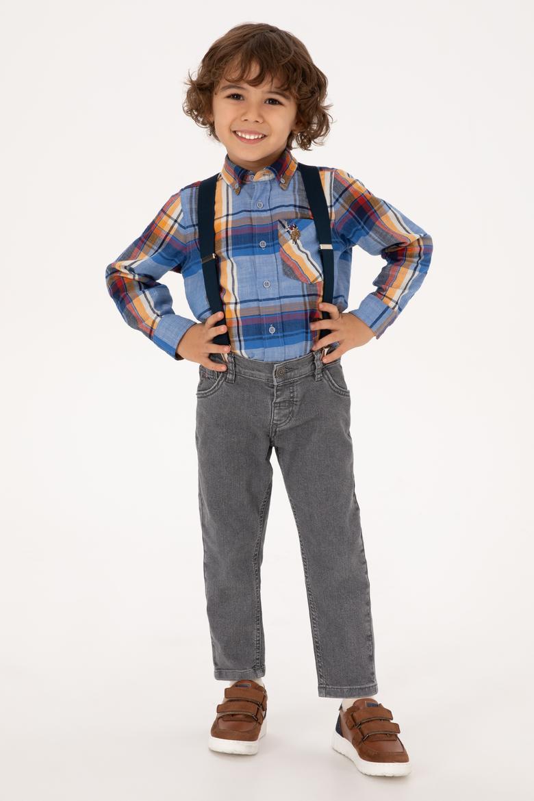 Erkek Çocuk Saks Uzun Kollu Gömlek - 50310196016