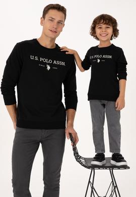 Erkek Regular Fit Bisiklet Yaka Siyah İnce Basic Sweatshirt - 50313743076