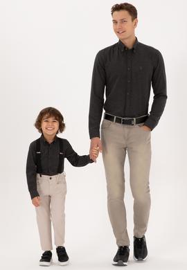 Erkek Siyah Uzun Kollu Basic Gömlek - 50316721015