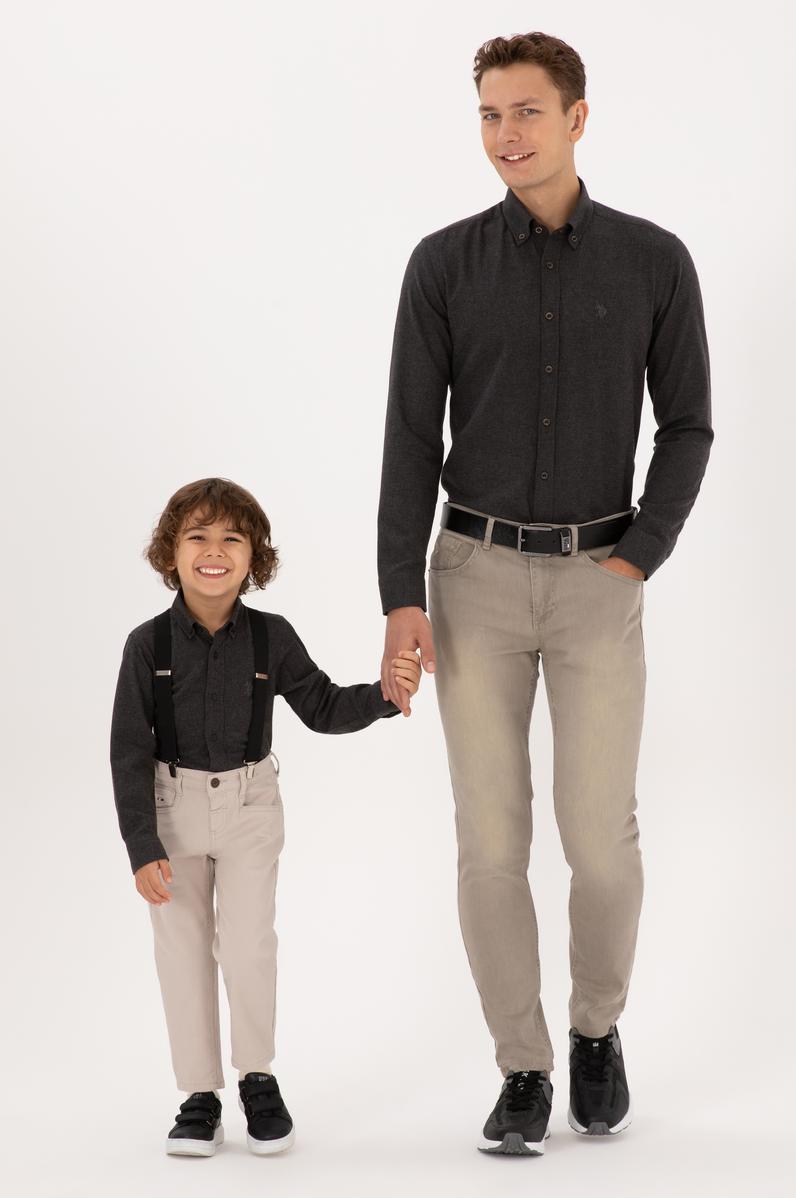 Erkek Siyah Uzun Kollu Basic Gömlek