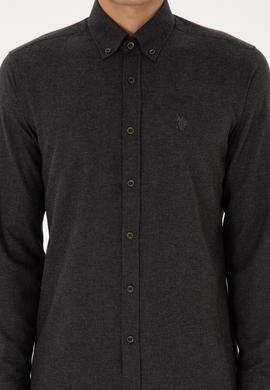 Erkek Siyah Uzun Kollu Basic Gömlek - 50316721015