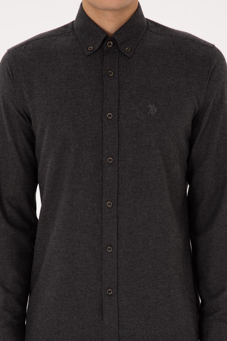 Erkek Siyah Uzun Kollu Basic Gömlek - 50316721015