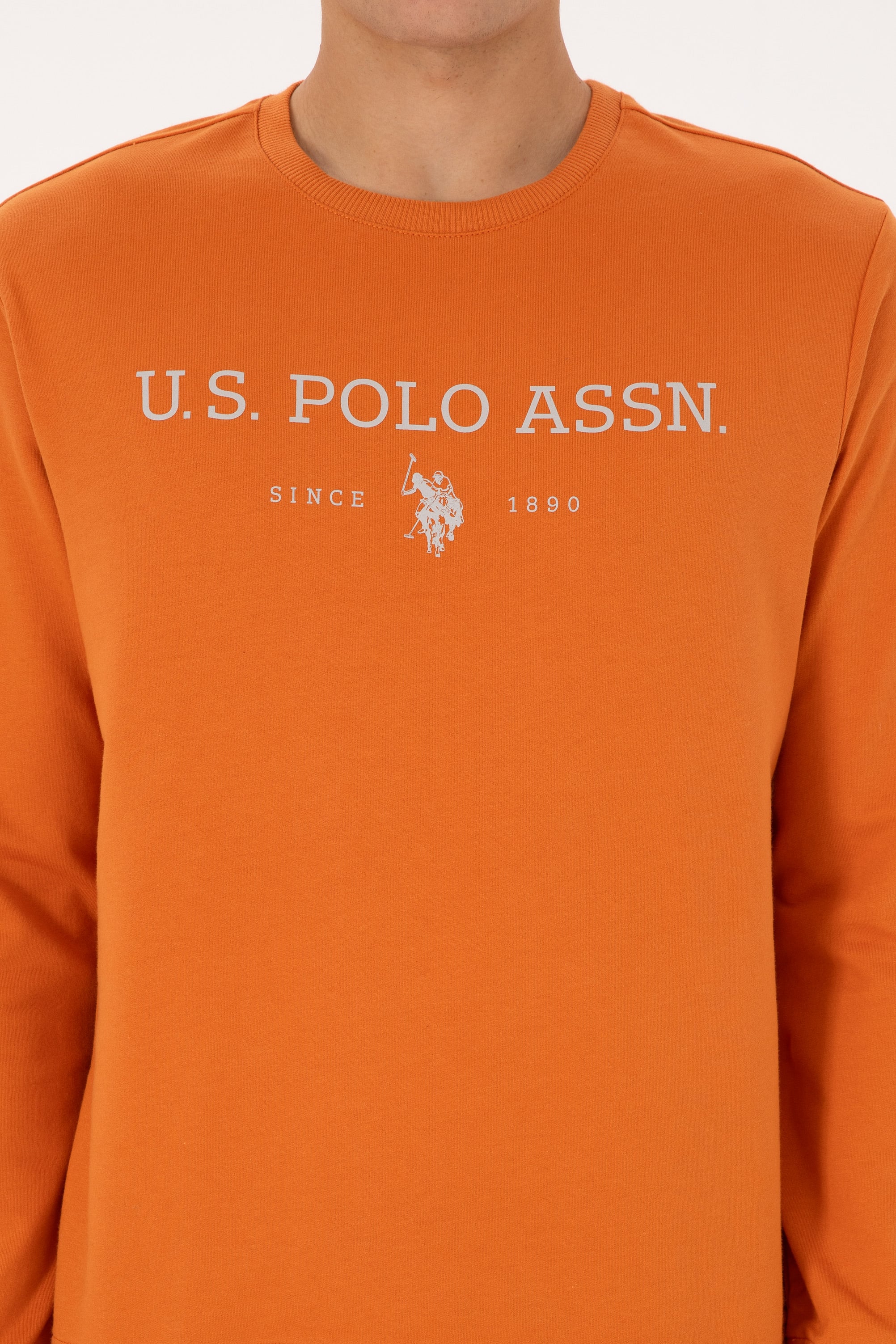 Erkek Regular Fit Bisiklet Yaka Bakır İnce Basic Sweatshirt