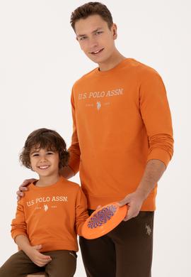 Erkek Regular Fit Bisiklet Yaka Bakır İnce Basic Sweatshirt - 50313743006