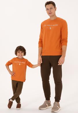 Erkek Regular Fit Bisiklet Yaka Bakır İnce Basic Sweatshirt - 50313743006