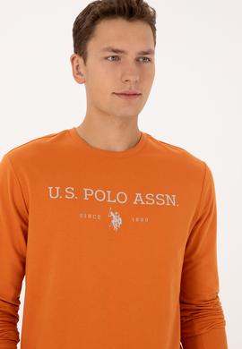 Erkek Regular Fit Bisiklet Yaka Bakır İnce Basic Sweatshirt - 50313743006