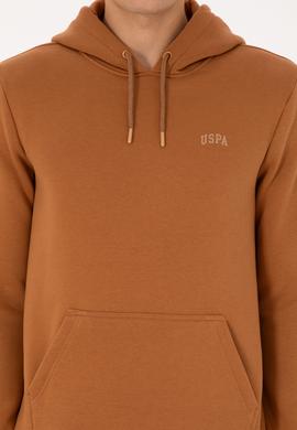 Erkek Regular Fit Kapüşonlu Şardonlu Camel Basic Sweatshirt - 50315582239