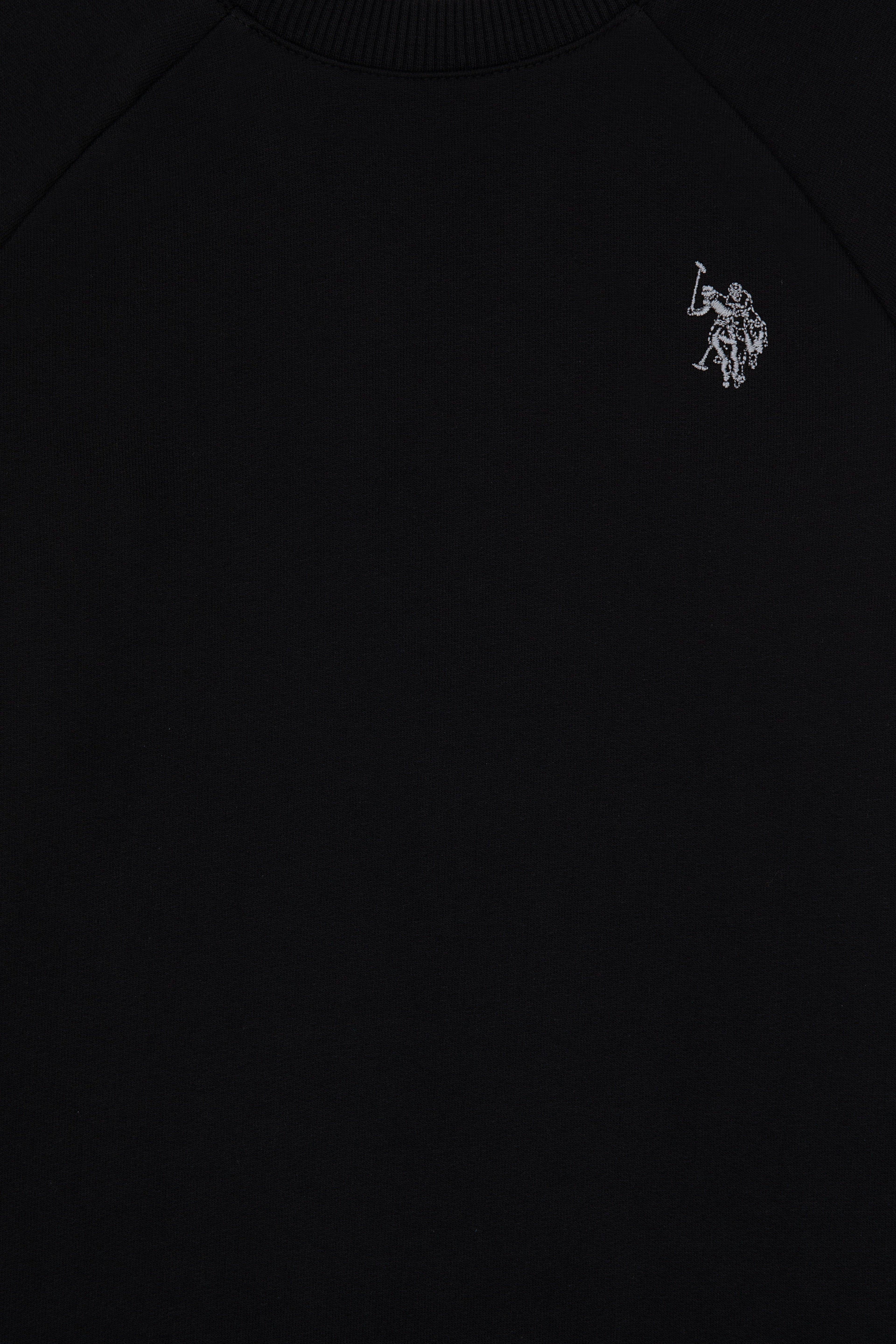 Erkek Çocuk Siyah Basic Bisiklet Yaka Sweatshirt