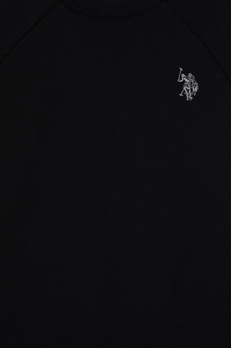 Erkek Çocuk Siyah Basic Bisiklet Yaka Sweatshirt