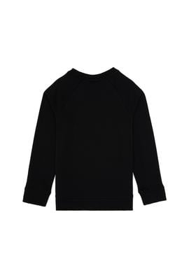 Erkek Çocuk Siyah Basic Bisiklet Yaka Sweatshirt - 50313832011