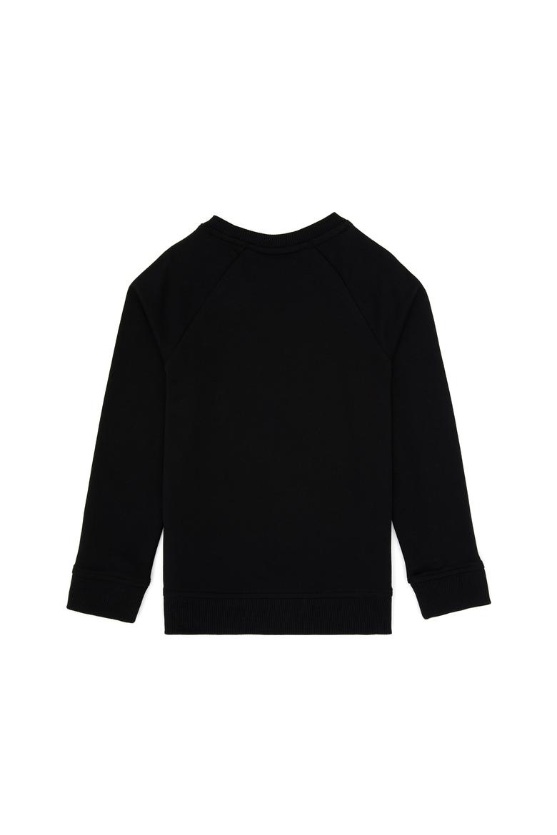 Erkek Çocuk Siyah Basic Bisiklet Yaka Sweatshirt - 50313832011