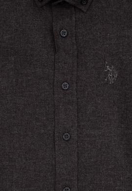 Erkek Çocuk Siyah Uzun Kollu Basic Gömlek - 50316769095