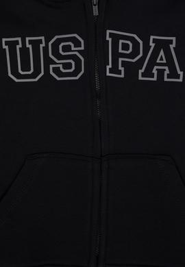 Erkek Çocuk Siyah Fermuarlı Kapüşonlu Sweatshirt - 50313844009