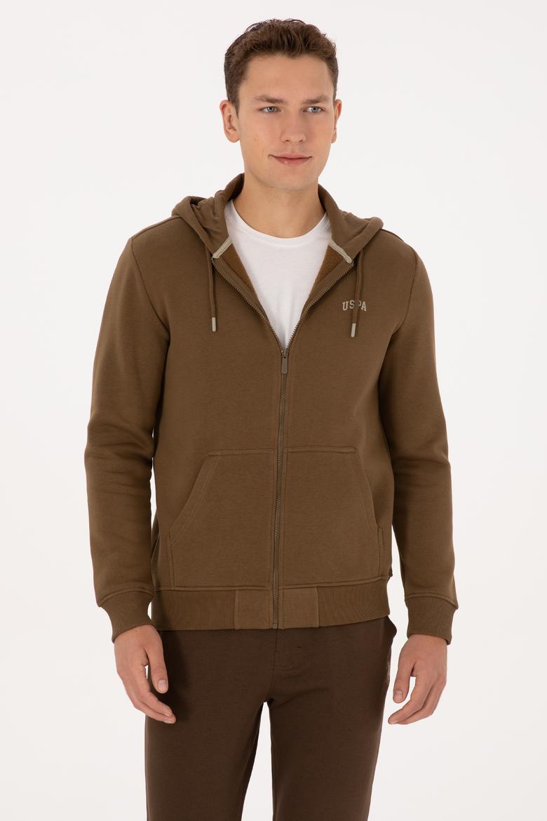 Erkek Regular Fit Haki Şardonlu Örme Hırka - 50313755038