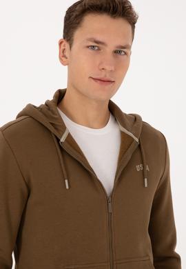 Erkek Regular Fit Haki Şardonlu Örme Hırka - 50313755038