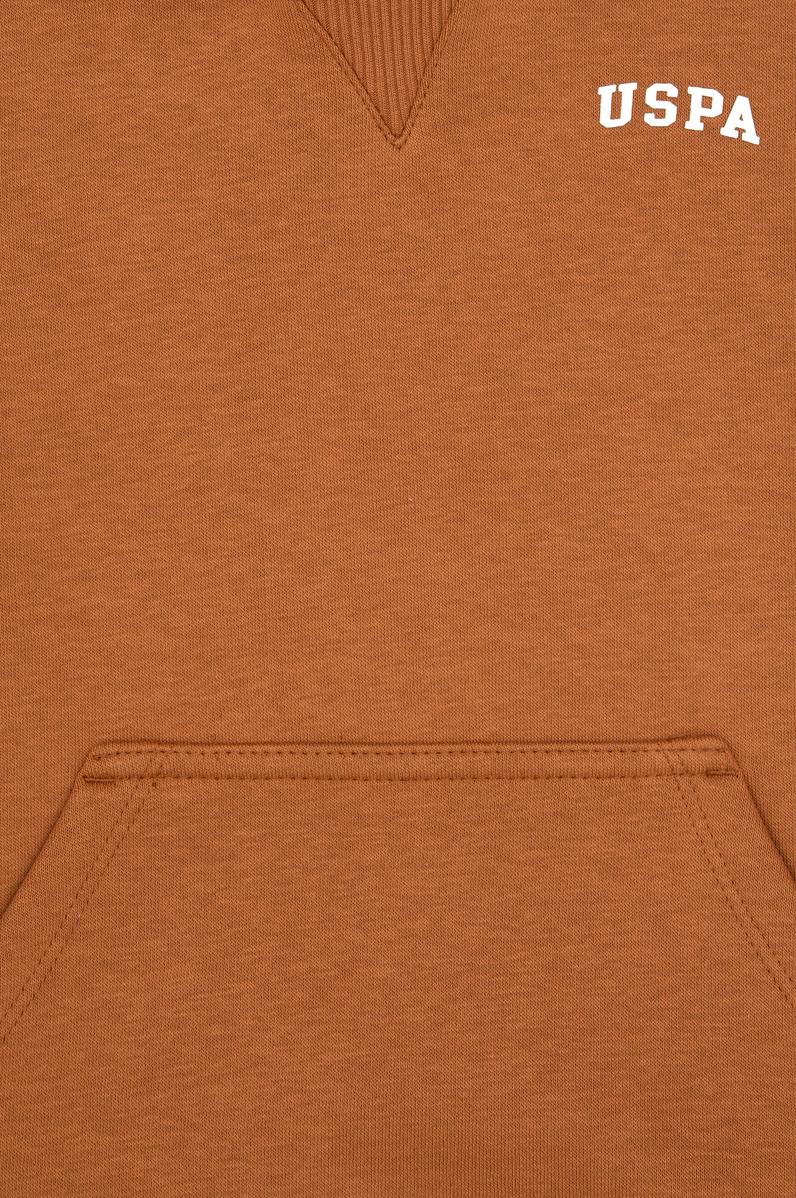 Erkek Çocuk Camel Kapüşonlu Basic Sweatshirt