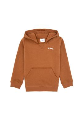 Erkek Çocuk Camel Kapüşonlu Basic Sweatshirt - 50313808161