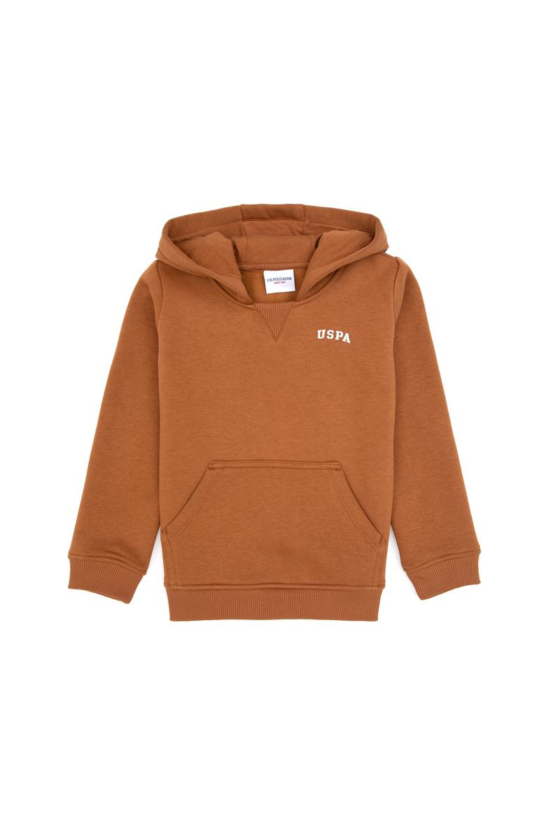 Erkek Çocuk Camel Kapüşonlu Basic Sweatshirt - 50313808161