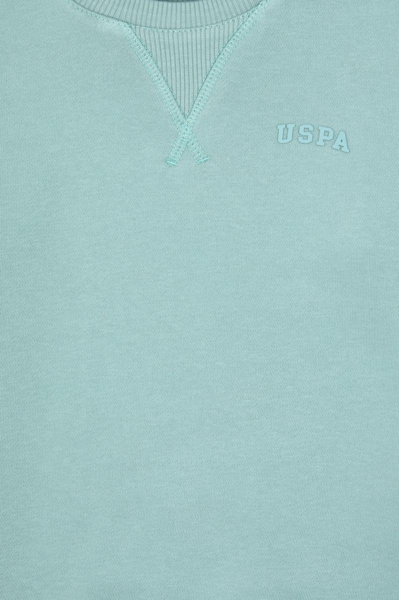 Erkek Çocuk Mint Bisiklet Yaka Basic Sweatshirt