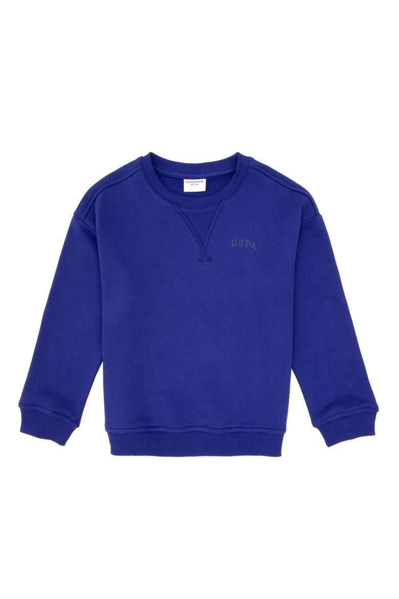 Erkek Çocuk Mor Bisiklet Yaka Basic Sweatshirt - 50313829163