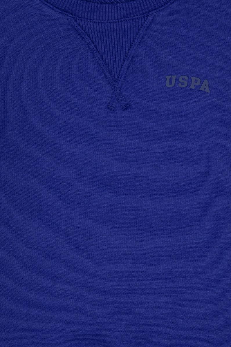 Erkek Çocuk Mor Bisiklet Yaka Basic Sweatshirt