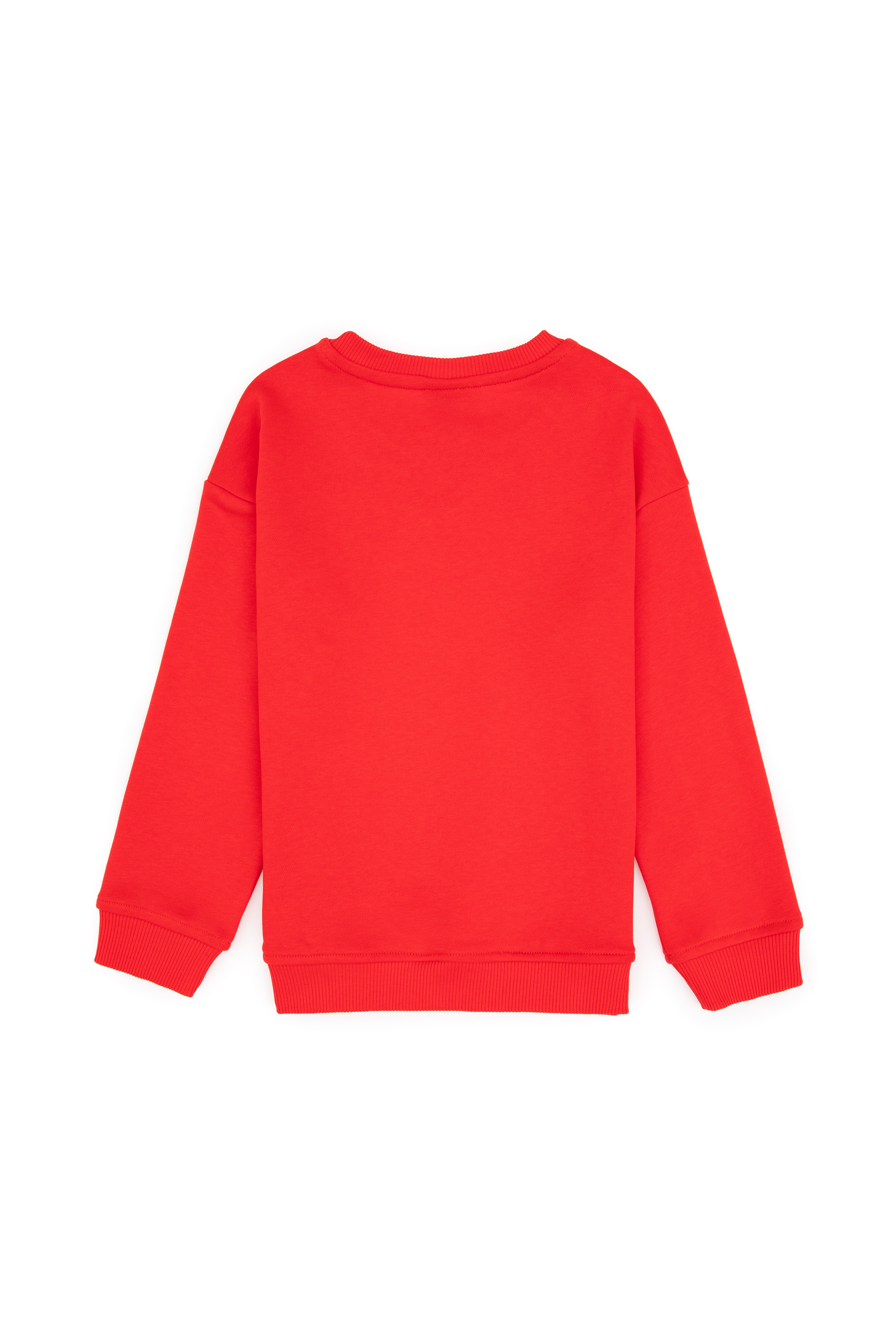Erkek Çocuk Kırmızı Bisiklet Yaka Basic Sweatshirt - Image 6