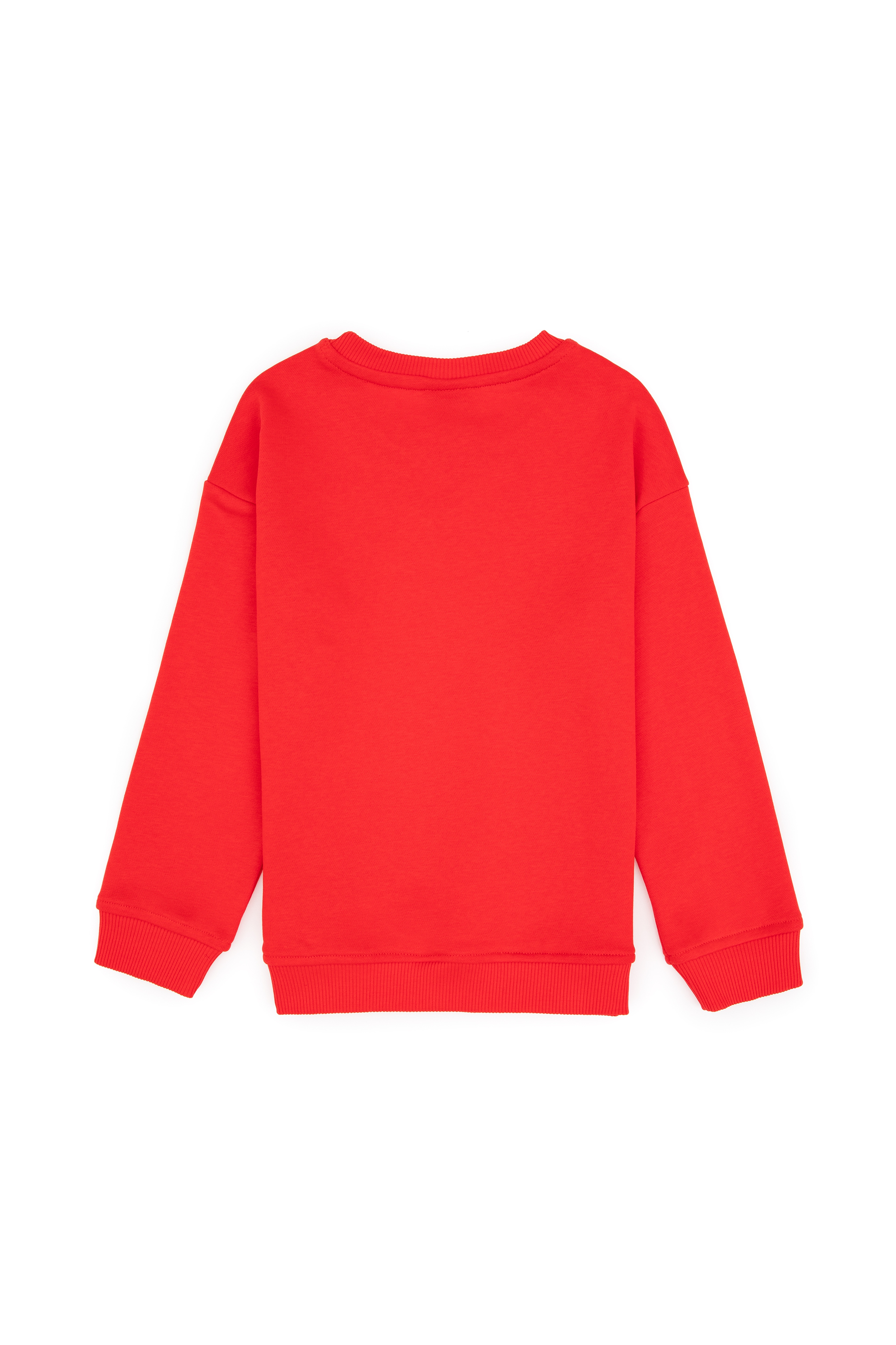 Erkek Çocuk Kırmızı Bisiklet Yaka Basic Sweatshirt