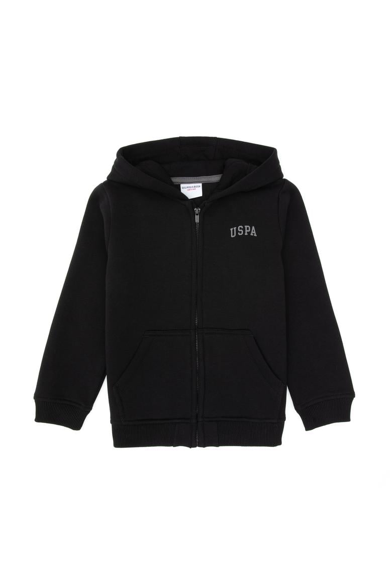 Erkek Çocuk Siyah Fermuarlı Kapüşonlu Sweatshirt - 50313852180