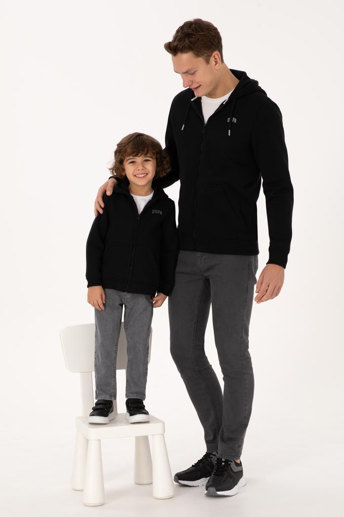 Erkek Regular Fit Siyah Şardonlu Örme Hırka