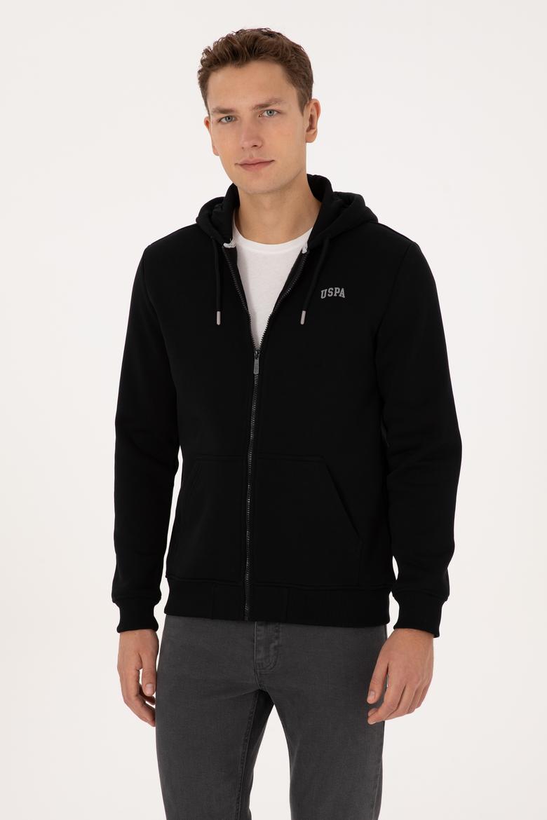 Erkek Regular Fit Siyah Şardonlu Örme Hırka - 50313755026