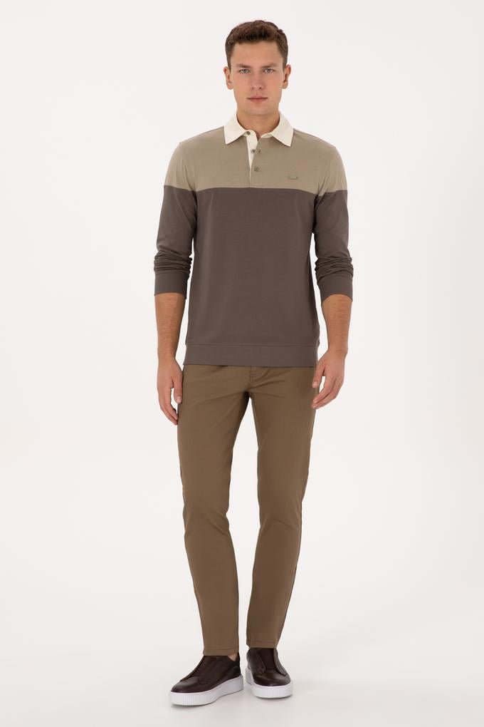 Erkek Haki Kanvas Pantolon