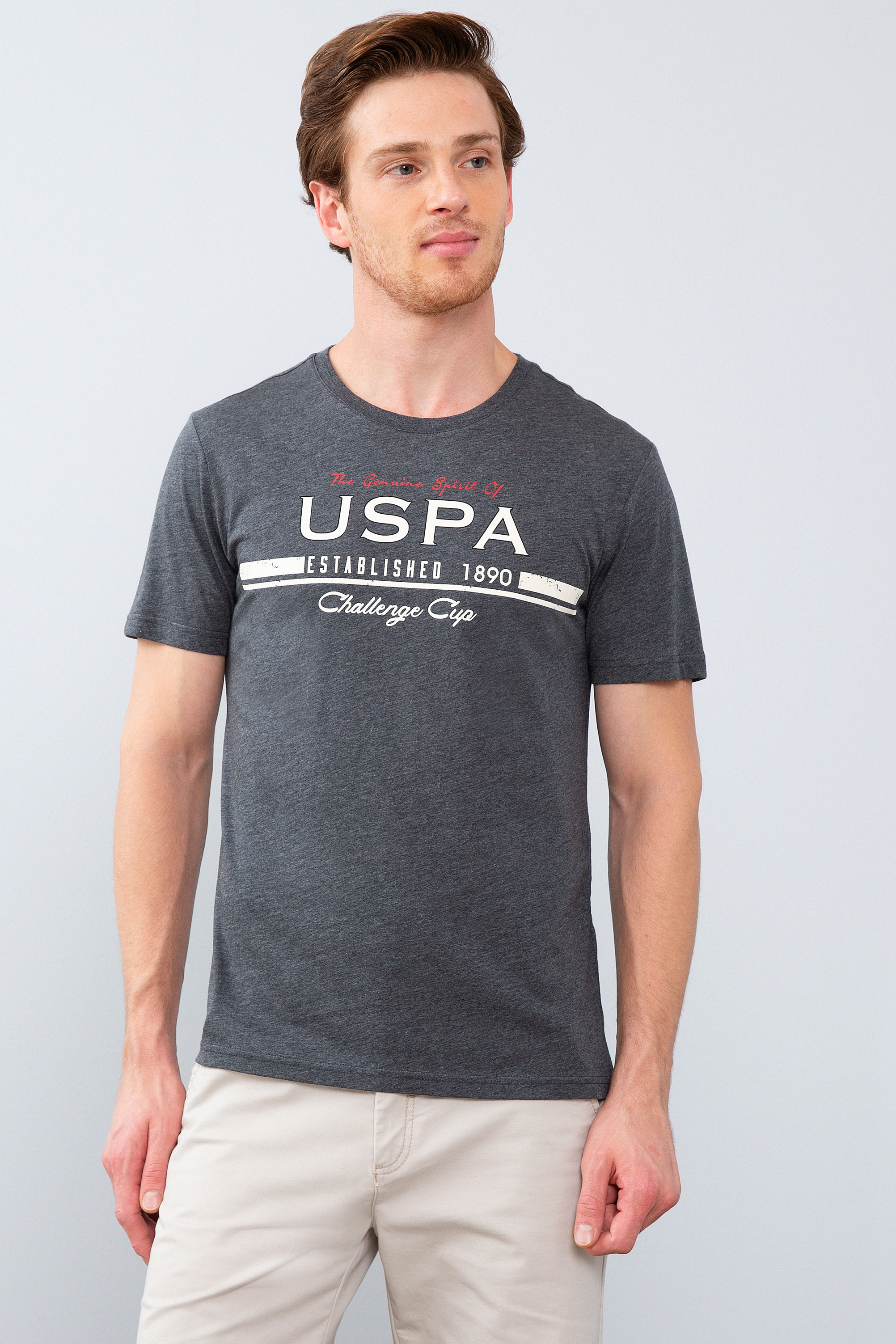 Erkek Koyu Gri Melanj Tişört