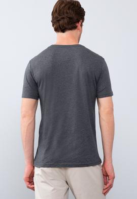 Erkek Koyu Gri Melanj Tişört - 50213595016