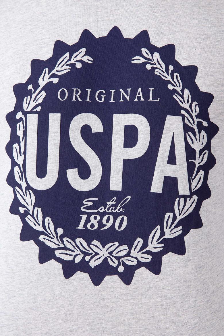 Erkek Açık Gri Melanj Tişört - 50213596018