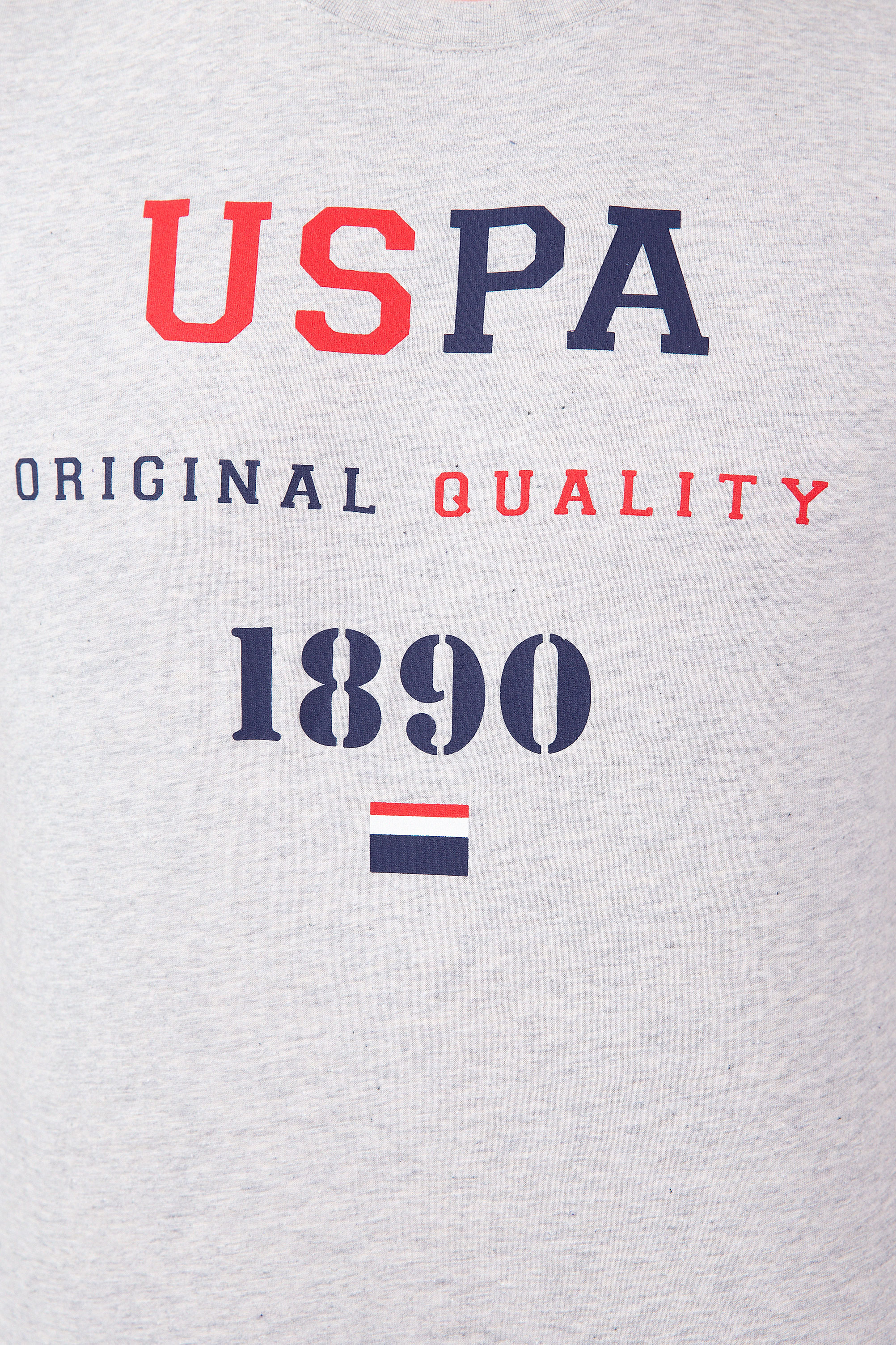 Erkek Açık Gri Melanj Tişört - 50213598017