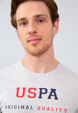 Erkek Açık Gri Melanj Tişört - 50213598017