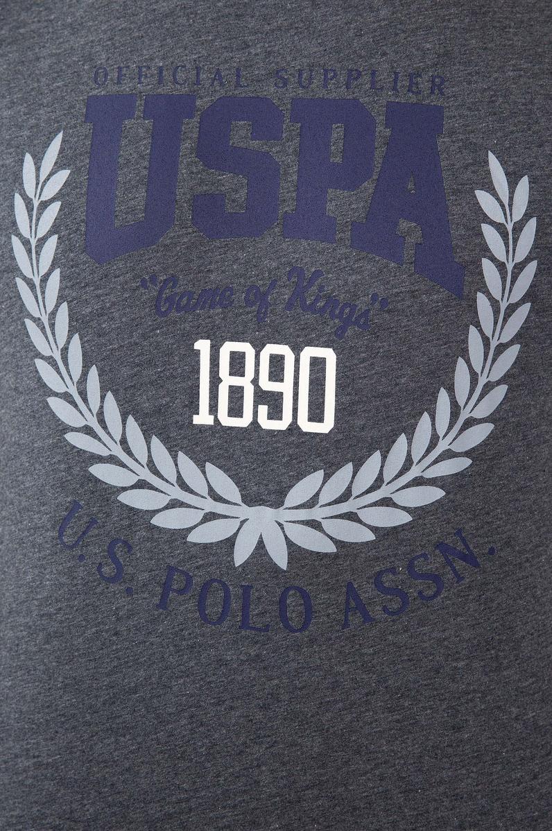 Erkek Koyu Gri Melanj Bisiklet Yaka T-Shirt