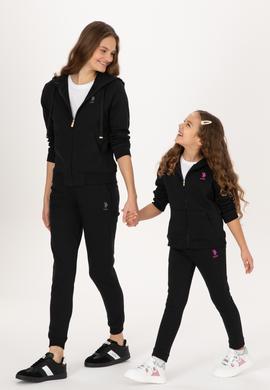 Kız Çocuk Siyah Şardonlu Jogger Eşofman Altı - 50316914007