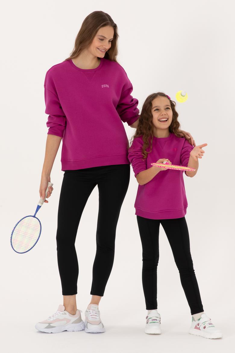 Kız Çocuk Siyah Nervürlü İnterlok Tayt